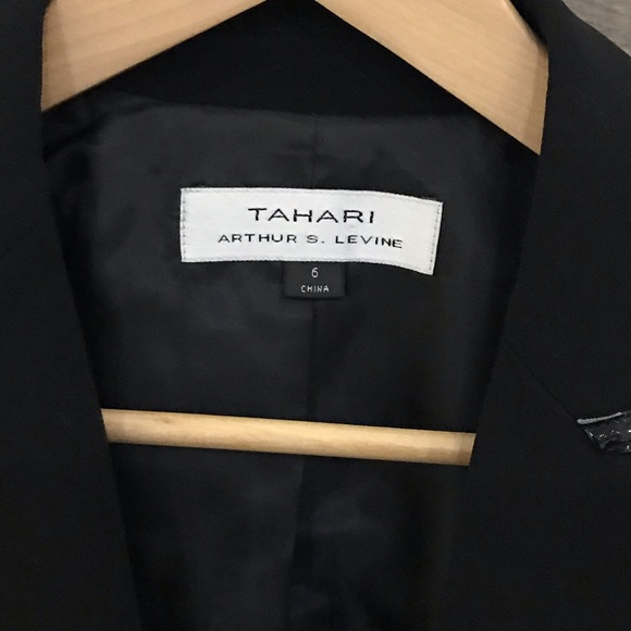 TAHARI Arthur Levine Blazer Black Size 6 Pockets - Picture 6 of 7